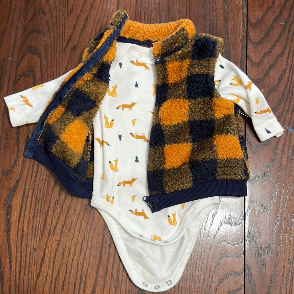 Baby vest and matching shirt